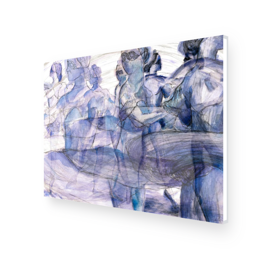 16. Little Blue Dancer #2: Canvas Print